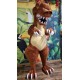 Mascotte Dinosauro Marrone Super Deluxe